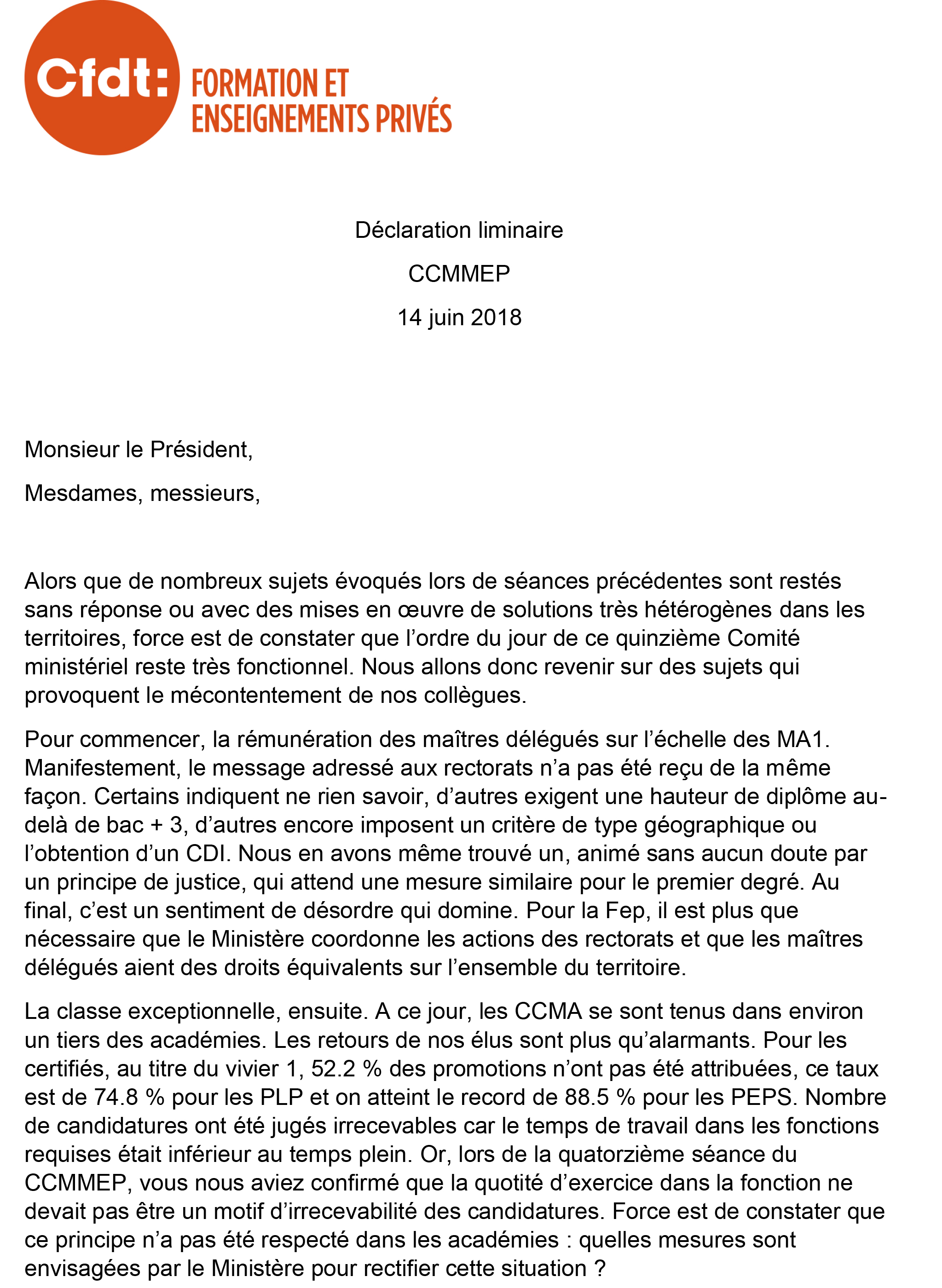declaration fep-cfdt - ccmmep 14 juin 2018-1