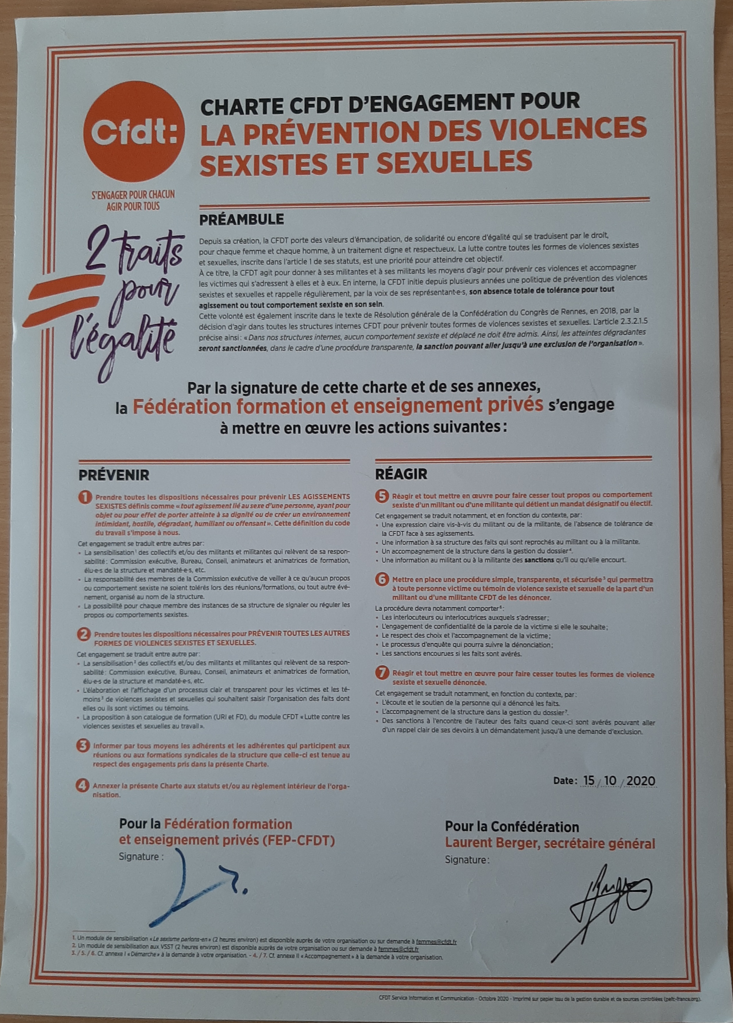 charte VSST signée